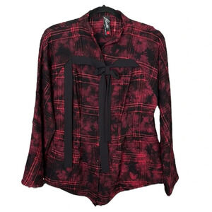 BABETTE SF Wool Jacket Limited Edition Plaid Lightweight Grunge Goth Dark, Small